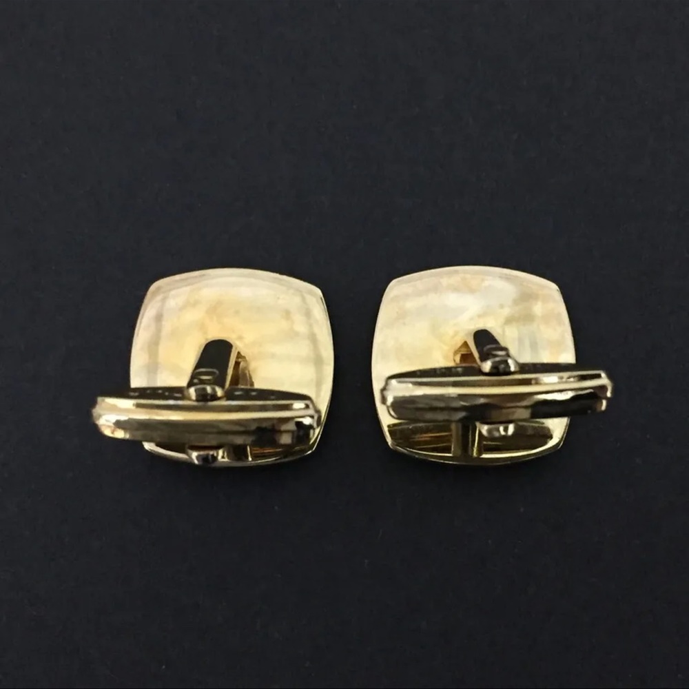 Christian Dior CD Logo Gold Tone Cufflinks /5Q1783 - Picture 8 of 8